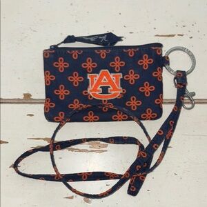Vera Bradley Navy and Orange Wristlet